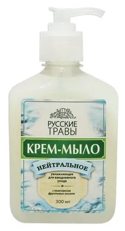 Фото товара: Жидкое крем-мыло Русские травы Нейтральное, дозатор, 300 мл