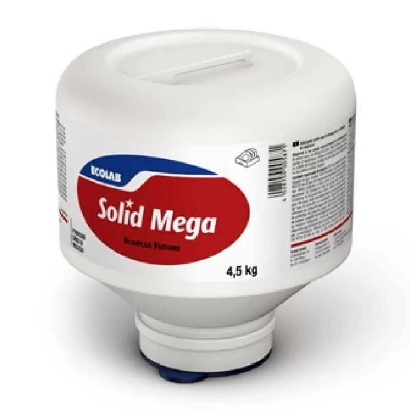 Фото товара: Ecolab Solid Mega концентрированное хлорсодержащее твердое моющее средство для посудомоечных машин для воды средней жесткости