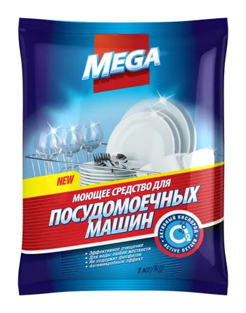 Фото товара: Моющее средство для посудомоечных машин MEGA, 1 кг