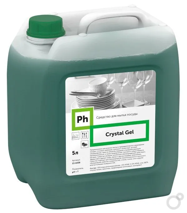 Фото товара: Ph Crystal Gel Средство для мытья посуды, 5 л