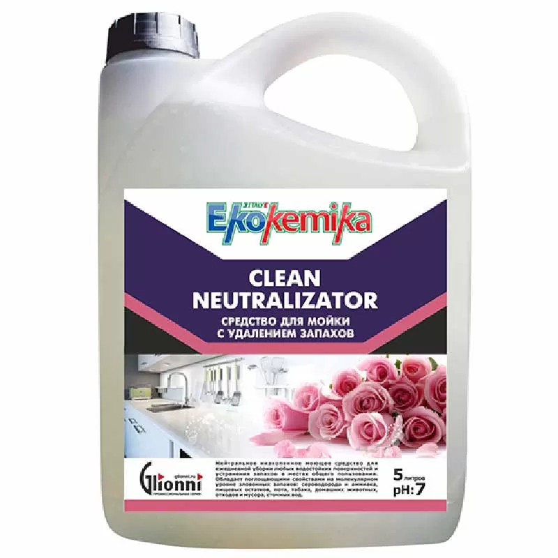 Фото товара: Ekokemika Clean neutralizzatore универсальное нейтральное средство для твёрдых поверхностей, 5 л