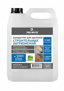 Фото товара: Чистящее средство Medera Anti-Cement, 5л, 1/4 608-5