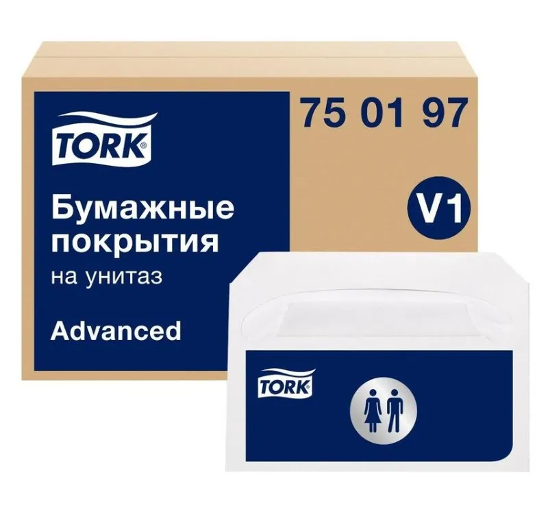Фото товара: Tork бумажные покрытия на унитаз