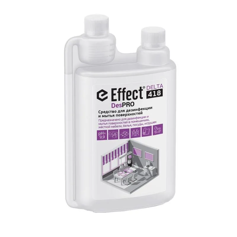 Фото товара: EFFECT DesPro D418 средство для дезинфекции и мытья поверхностей, 1 л