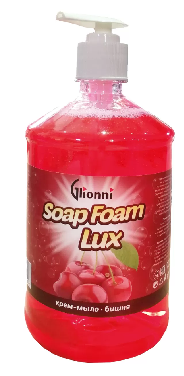 Фото товара: Ekokemika Мыло-крем SOAP FOAM LUX жидкое, вишня, 0,9л