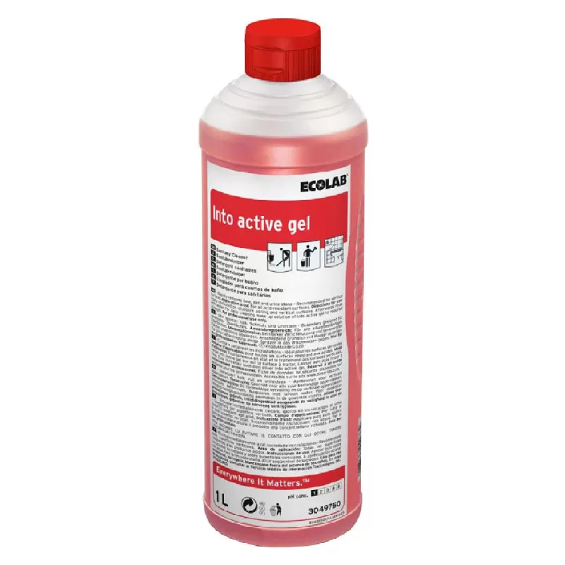 Фото товара: Ecolab Into Active Gel кислотный моющий гель для санузлов, 1 л