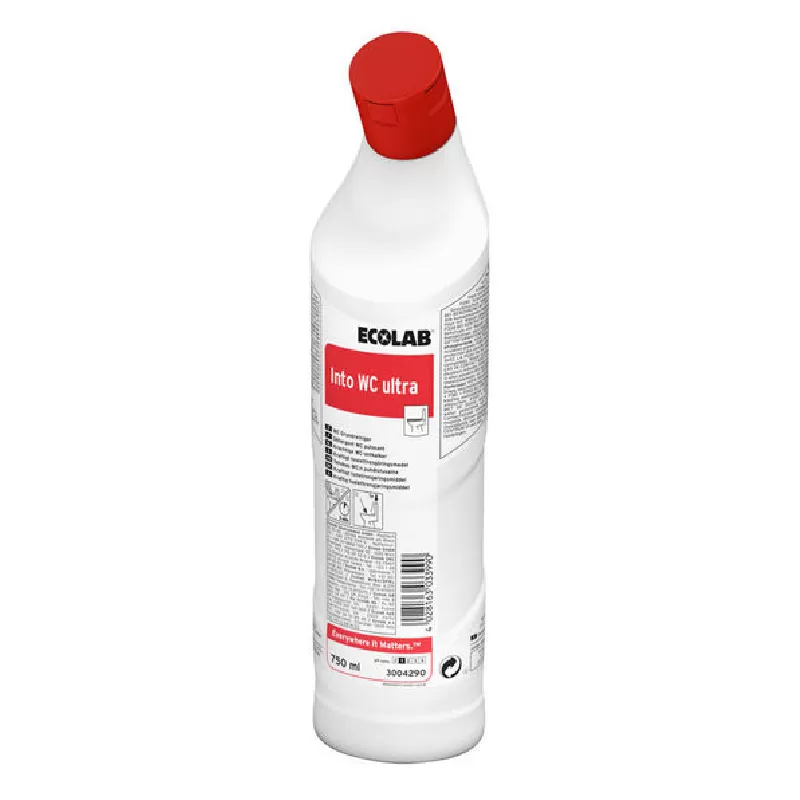Фото товара: Ecolab Into WC Ultra концентрированное кислотное средство для унитазов для очистки от минеральных отложений, ржавчины и других загрязнений