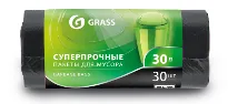 Фото товара: Мешок для мусора ПНД в рулоне 30 л, 55×46, 10 мкр, черный, рул. 30 шт.