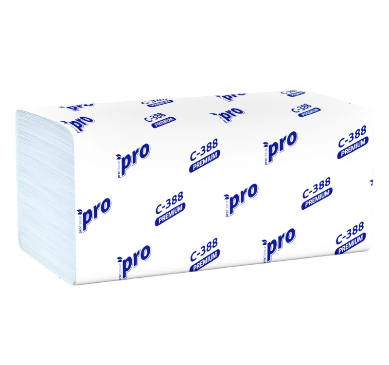 Фото товара: Полотенце бумажное PROtissue Premium V-слож. 3-сл. 180 л./упак. белое (C388) (20 шт.)