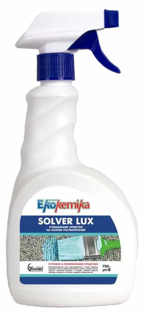 Фото товара: Ekokemika Solver Lux Средство для удаления следов скотча, маркера, жевательной резинки, 0.75 л