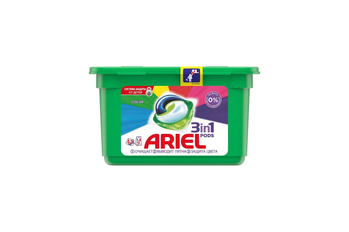 Фото товара: Ariel автомат Гель в капсулах Color, 12 шт.×22,8 г