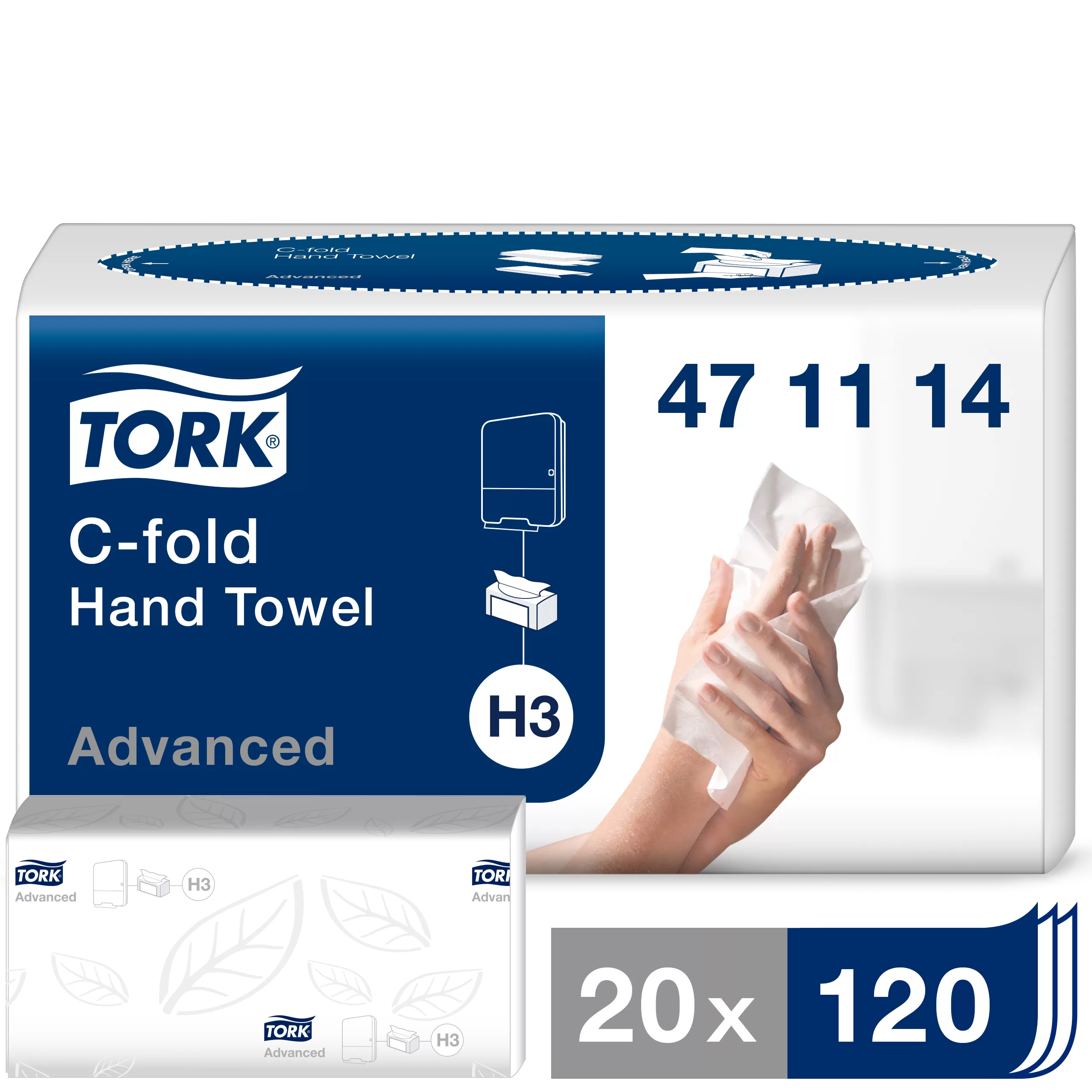 Фото товара: Tork листовые полотенца Singlefold C-сложения 2 сл белые