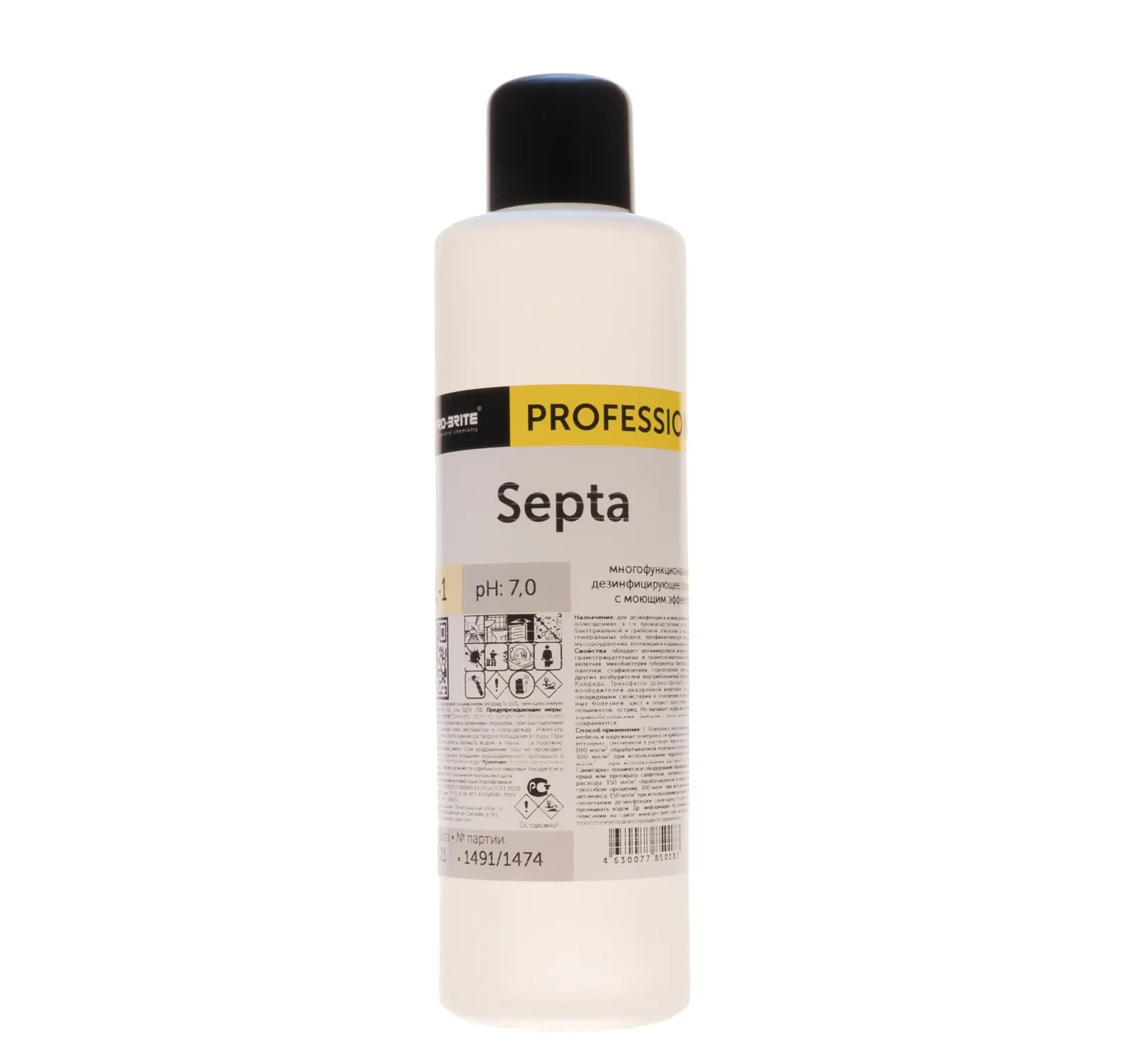 Фото товара: Средство для дезинфекции 1л Pro-Brite SEPTA с моющим эффектом (101-1) (10 шт.)