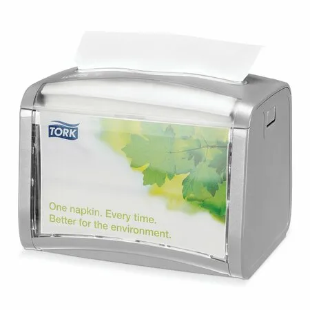 Фото товара: Диспенсер для салфеток настольный Tork N4 Interfold, серый