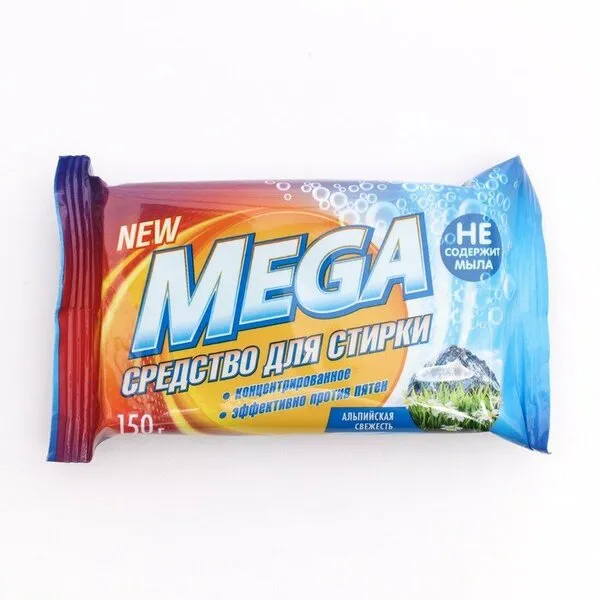 Фото товара: MEGA для стирки твердое «Альпийская свежесть», 150 г