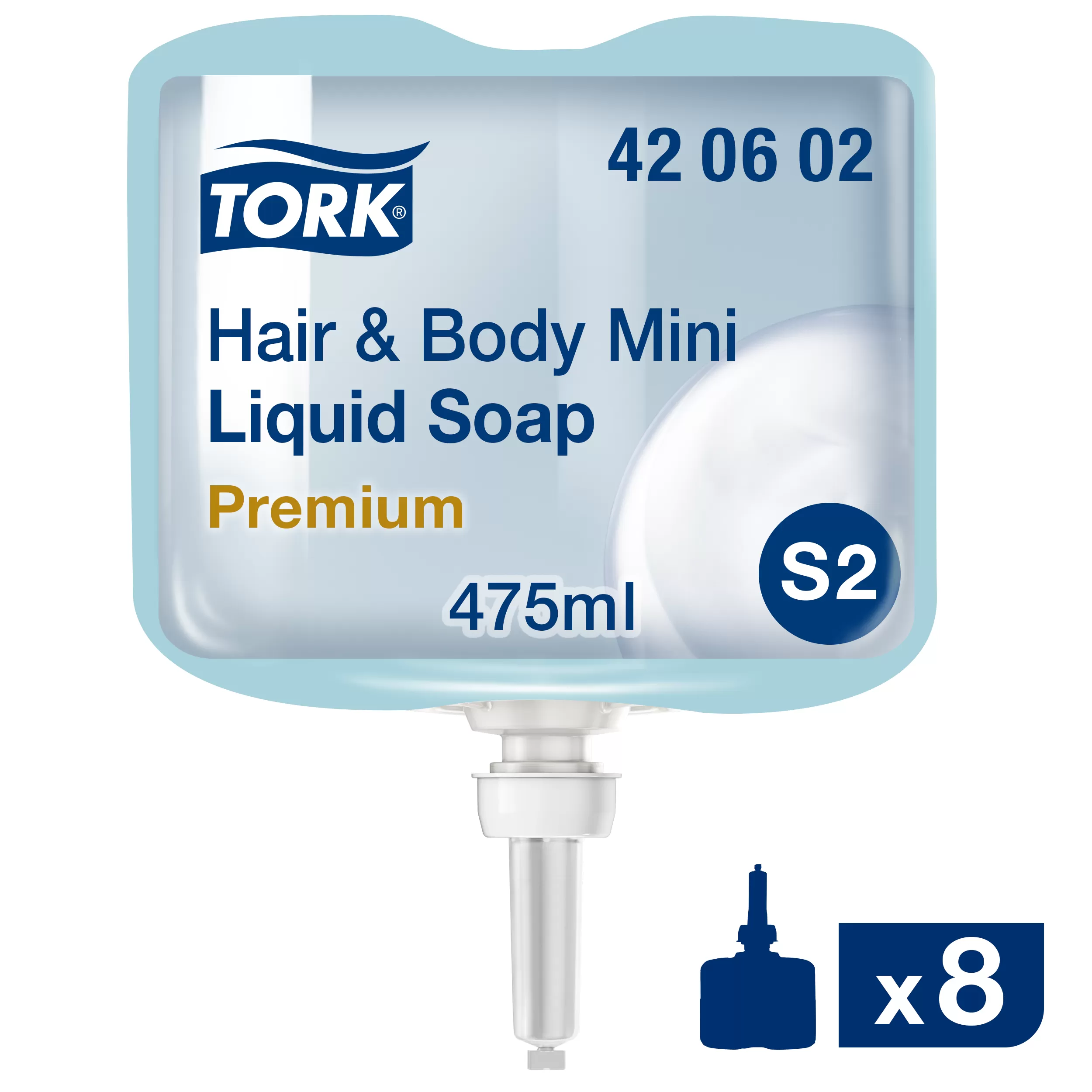 Фото товара: Tork  жидкое мыло-гель для тела и волос, мини