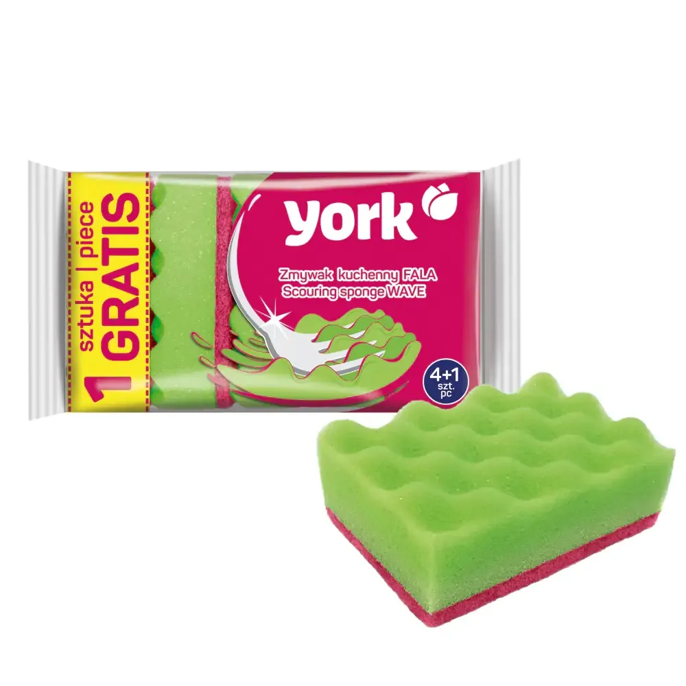 Фото товара: Губки для посуды YORK Волна, 5 шт.