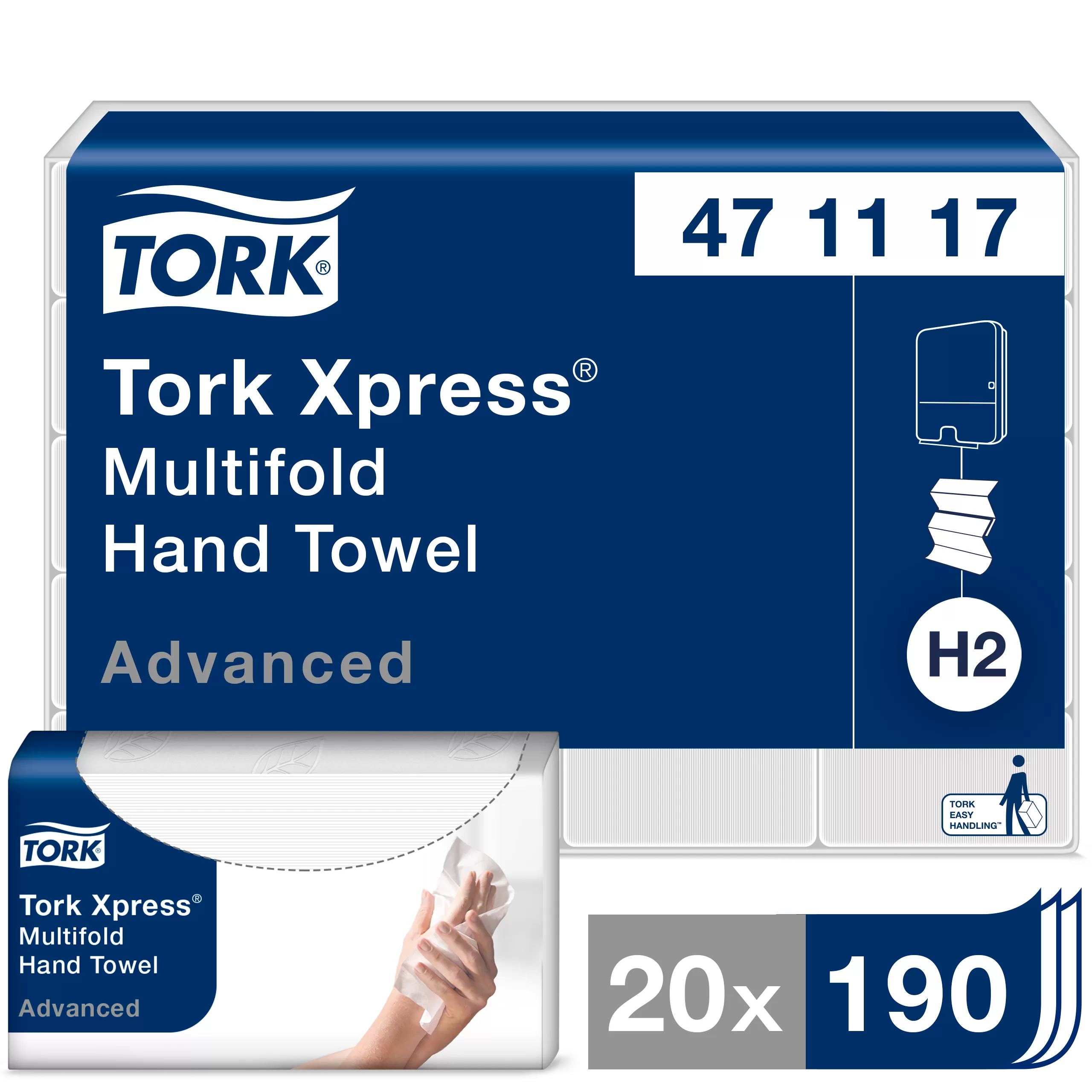 Фото товара: Tork Xpress® листовые полотенца сложения Multifold 2 сл белые