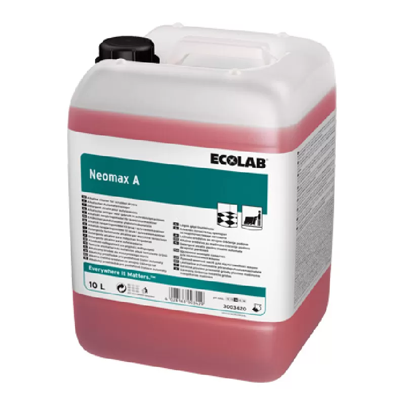Фото товара: Ecolab Neomax A сильнощелочное низкопенное моющее средство для промышленных объектов, 10 л