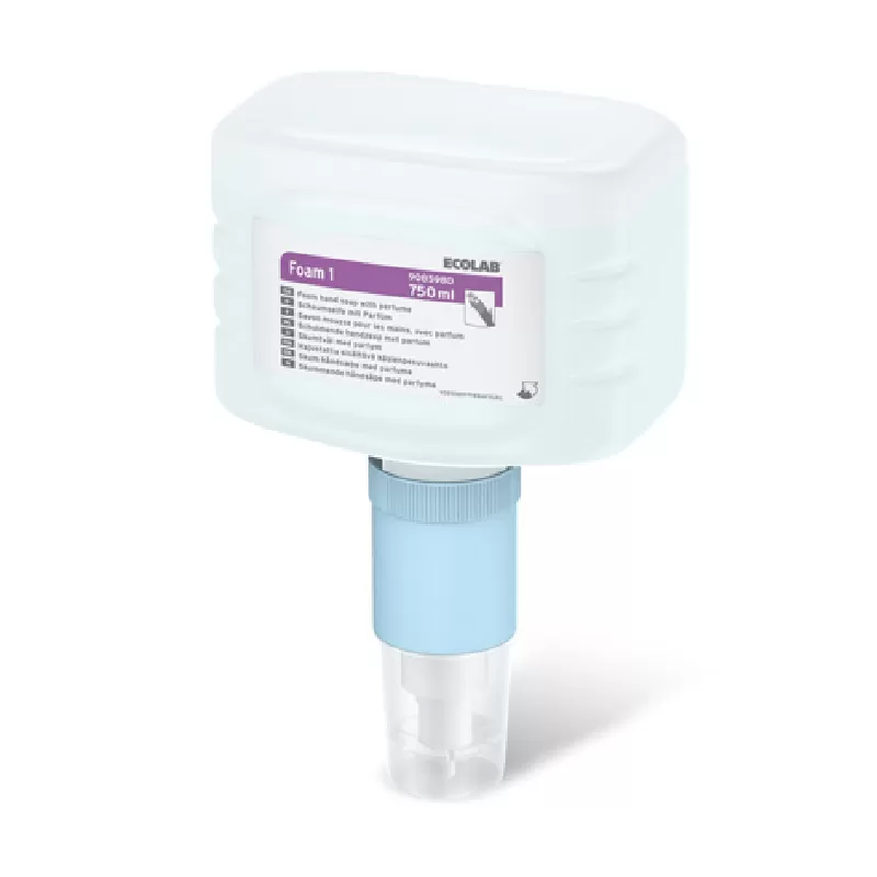 Фото товара: Ecolab Foam 1 (NEXA) Фоам 1 (Некса) пенное жидкое мыло для сенсорного дозатора Nexa для чувствительной кожи 0.75 л