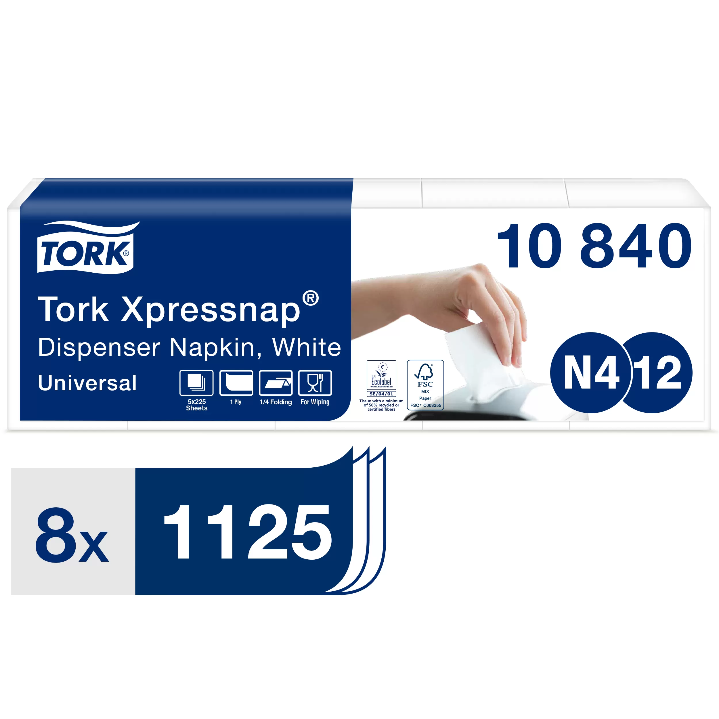 Фото товара: Tork Xpressnap® диспенсерные салфетки