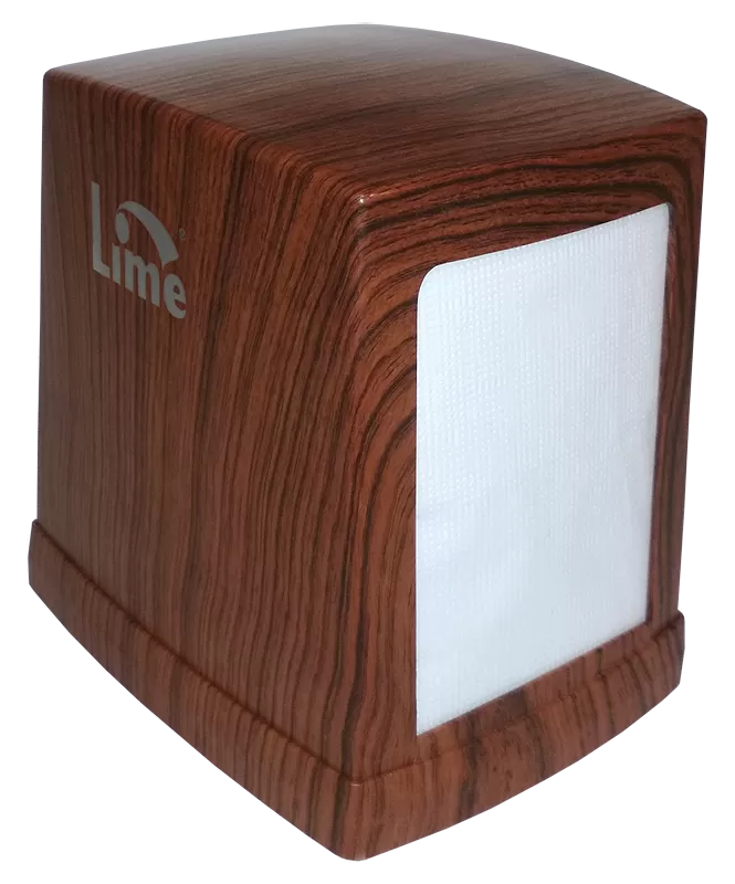 Фото товара: Lime настольный диспенсер для диспенсерных салфеток дерево