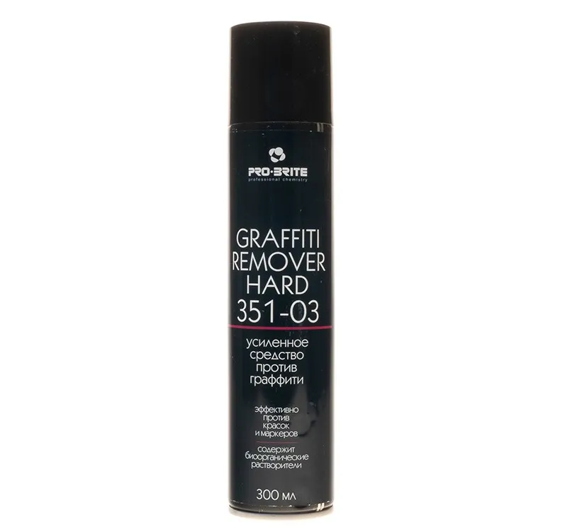 Фото товара: Средство чистящее 300мл Pro-Brite GRAFFITI REMOVER HARD для удаления граффити аэрозоль (351-03)