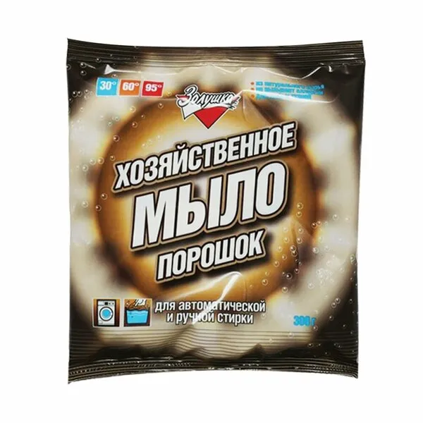 Фото товара: Мыло хозяйственное порошок Золушка, 300 г