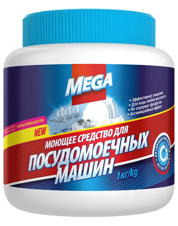 Фото товара: Моющее средство для посудомоечных машин MEGA, 1 кг