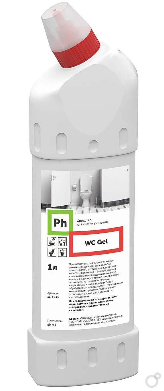 Фото товара: Ph WC Gel Средство для чистки унитазов, 1 л