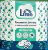Фото товара: Lime Туалетная бумага в стандартных рулонах 3 сл 16 м белая 4 рул/уп