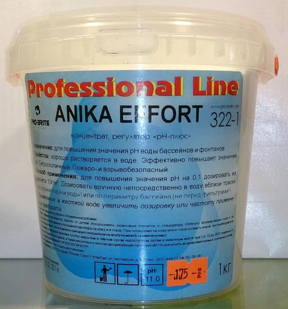 Фото товара: Pro-brite Anika Effort Порошковый регулятор «рН-плюс», 1 кг