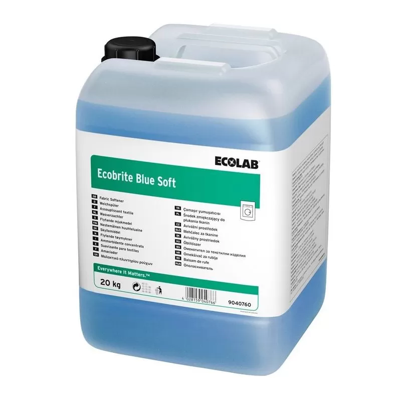 Фото товара: Ecolab Ecobrite Blue Soft кондиционер-ополаскиватель для белья с приятным ароматом