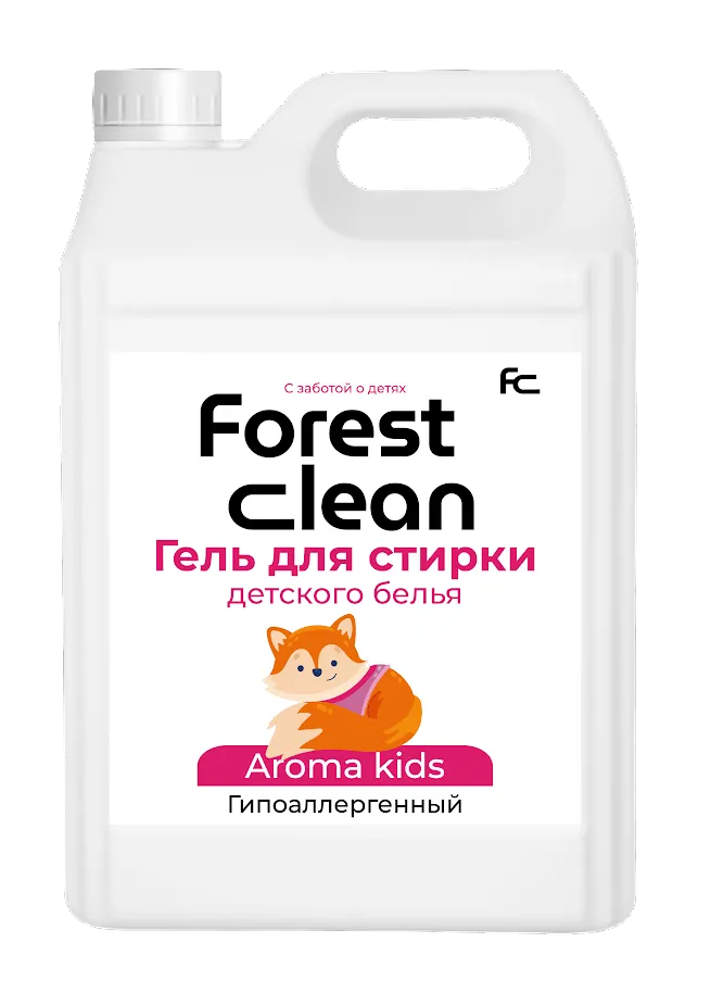 Фото товара: Forest Clean гель для стирки детского белья “AROMA-KIDS” 5л.