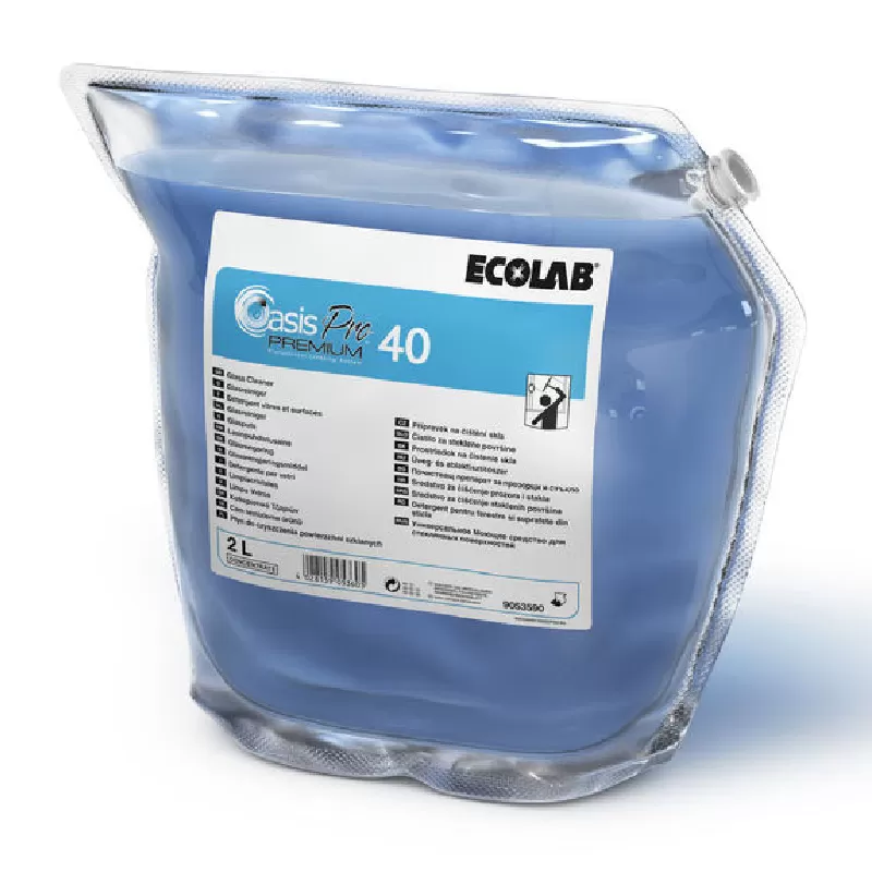 Фото товара: Ecolab Oasis Pro 40 Premium моющее средство для мытья стекол, зеркал и всех твердых поверхностей