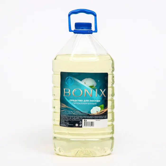 Фото товара: Моющее средство для посуды Bonix Гипоаллергенный, 4 л
