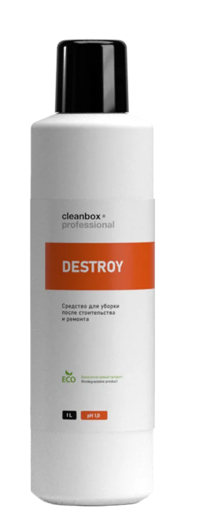 Фото товара: Средство для уборки послестроительства и ремонта CleanBox Professional DESTROY, 1 л